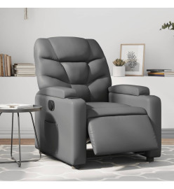 Fauteuil inclinable électrique Gris Similicuir