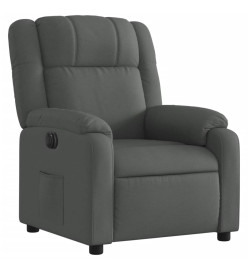 Fauteuil inclinable électrique Gris foncé Tissu