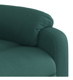 Fauteuil inclinable électrique Vert foncé Tissu