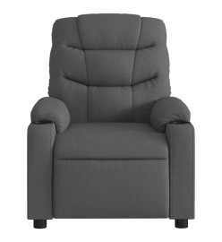 Fauteuil inclinable de massage électrique gris foncé tissu