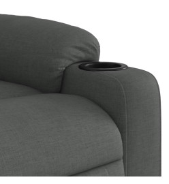 Fauteuil inclinable de massage électrique gris foncé tissu