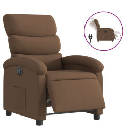 Fauteuil inclinable électrique Marron Tissu