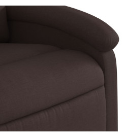 Fauteuil de massage inclinable électrique Marron foncé Tissu