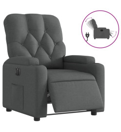 Fauteuil inclinable électrique Gris foncé Tissu