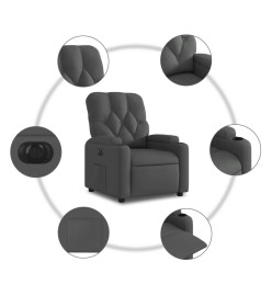 Fauteuil inclinable électrique Gris foncé Tissu