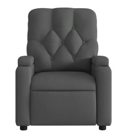 Fauteuil inclinable électrique Gris foncé Tissu