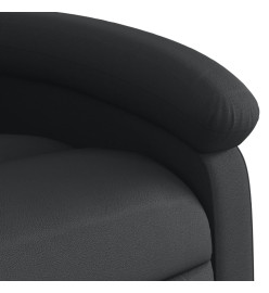 Fauteuil de massage inclinable électrique noir cuir véritable