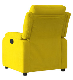 Fauteuil inclinable électrique jaune velours