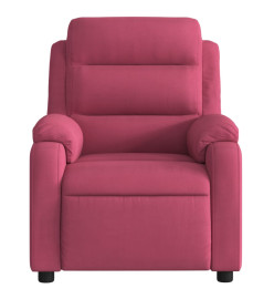 Fauteuil de massage inclinable rouge bordeaux velours