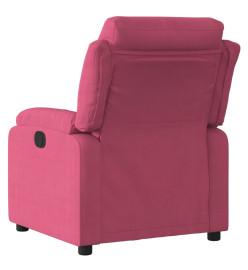 Fauteuil inclinable électrique rouge bordeaux velours