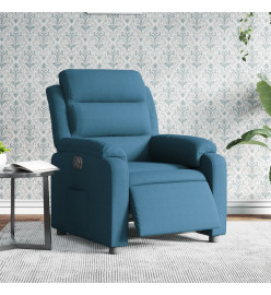 Fauteuil inclinable électrique bleu velours