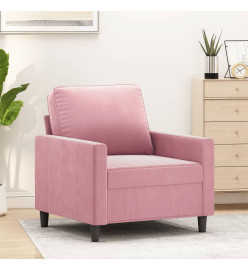 Fauteuil Rose 60 cm Velours