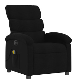 Fauteuil de massage inclinable électrique Noir Tissu