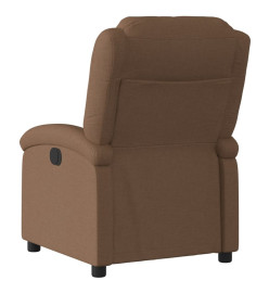 Fauteuil inclinable électrique Marron Tissu