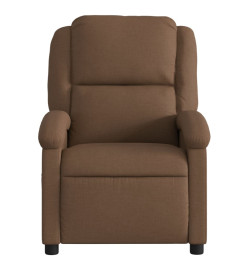 Fauteuil inclinable électrique Marron Tissu