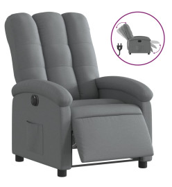 Fauteuil inclinable électrique Gris foncé Tissu