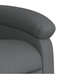 Fauteuil de massage inclinable électrique gris similicuir