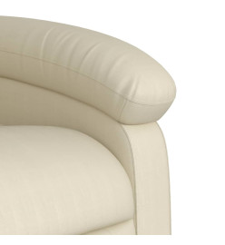 Fauteuil de massage inclinable électrique crème similicuir