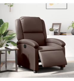 Fauteuil inclinable électrique Marron Similicuir