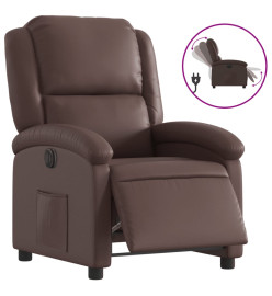 Fauteuil inclinable électrique Marron Similicuir