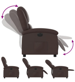 Fauteuil inclinable électrique Marron Similicuir