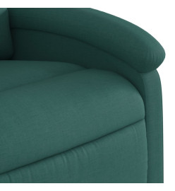 Fauteuil inclinable électrique Vert foncé Tissu