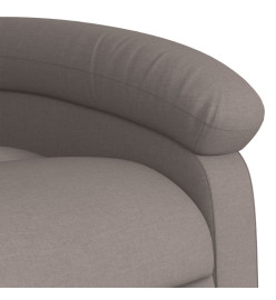 Fauteuil de massage inclinable électrique Taupe Tissu