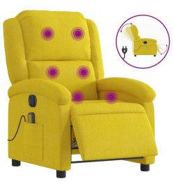 Fauteuil inclinable de massage électrique jaune velours