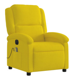 Fauteuil inclinable de massage électrique jaune velours