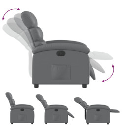 Fauteuil inclinable électrique Gris Similicuir