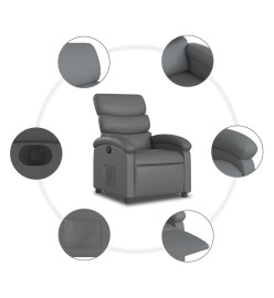 Fauteuil inclinable électrique Gris Similicuir