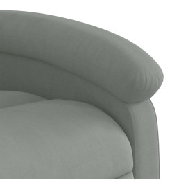 Fauteuil inclinable électrique de massage gris clair velours