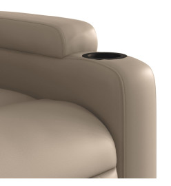 Fauteuil de massage inclinable électrique cappuccino similicuir