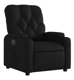 Fauteuil inclinable électrique Noir Similicuir