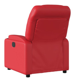 Fauteuil de massage inclinable électrique rouge similicuir