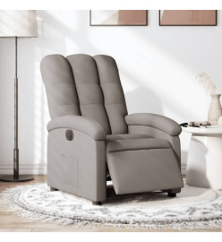 Fauteuil inclinable électrique Taupe Tissu