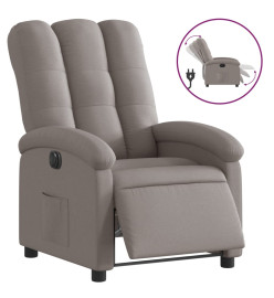 Fauteuil inclinable électrique Taupe Tissu