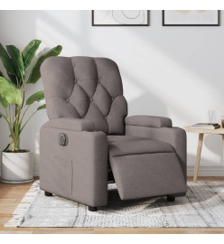 Fauteuil inclinable électrique Taupe Tissu