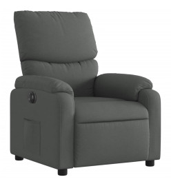 Fauteuil inclinable électrique Gris foncé Tissu