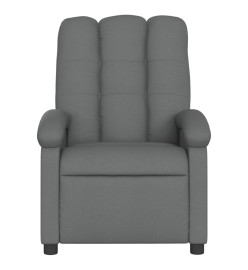 Fauteuil inclinable de massage électrique gris foncé tissu