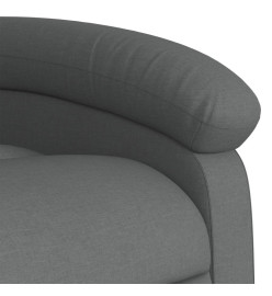 Fauteuil inclinable de massage électrique gris foncé tissu