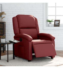 Fauteuil inclinable électrique Rouge bordeaux Similicuir