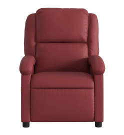 Fauteuil inclinable électrique Rouge bordeaux Similicuir