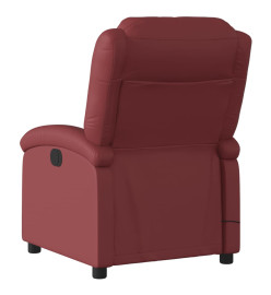 Fauteuil de massage inclinable électrique rouge bordeaux