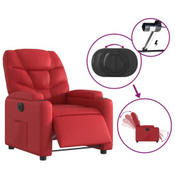 Fauteuil inclinable électrique Rouge Similicuir