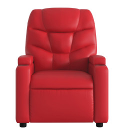 Fauteuil inclinable électrique Rouge Similicuir