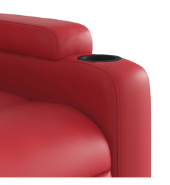 Fauteuil inclinable électrique Rouge Similicuir