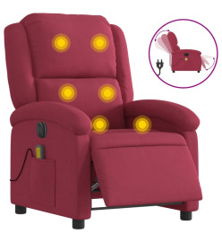 Fauteuil inclinable massage électrique rouge bordeaux velours