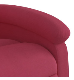 Fauteuil inclinable massage électrique rouge bordeaux velours