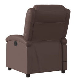 Fauteuil de massage inclinable électrique marron similicuir